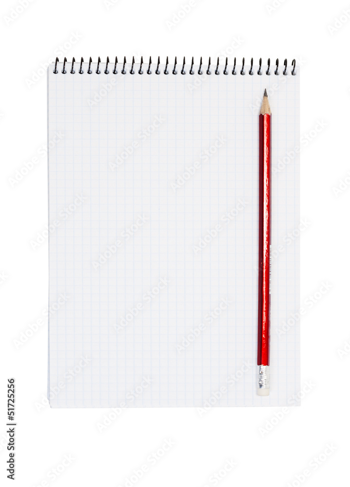 Notepad paper with pencil Notepad paper with pencil