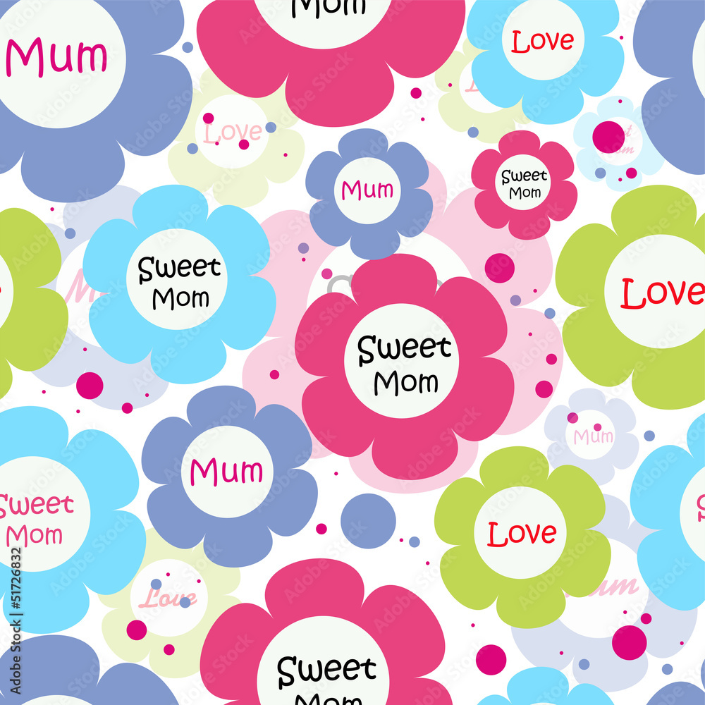 Seamless Patterns for Mothers Day celebration. Seamless Patterns for Mothers Day celebration.