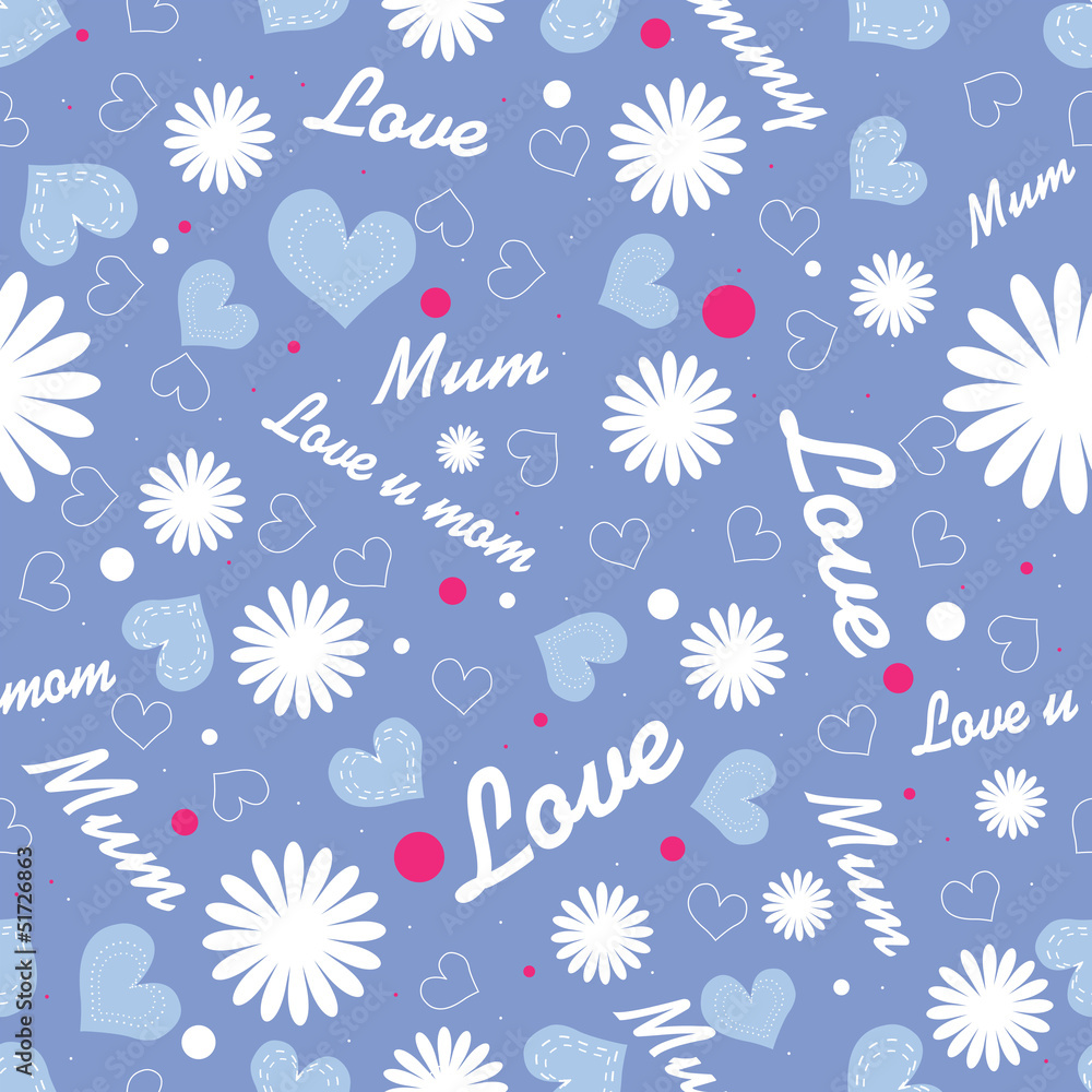 Seamless Patterns for Mothers Day celebration. Seamless Patterns for Mothers Day celebration.