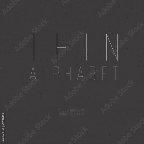 Thin vintage alphabet (uppercase). With textured background, vec