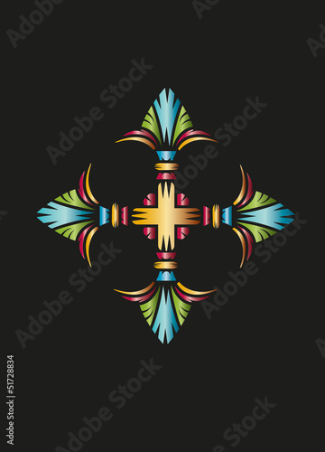 buntes Kreuz -Lilienendenkreuz-