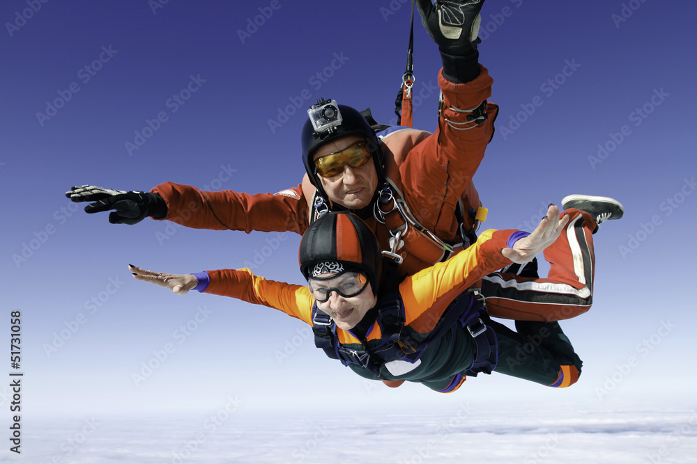 Skydiving photo. Tandem. Skydiving photo. Tandem.