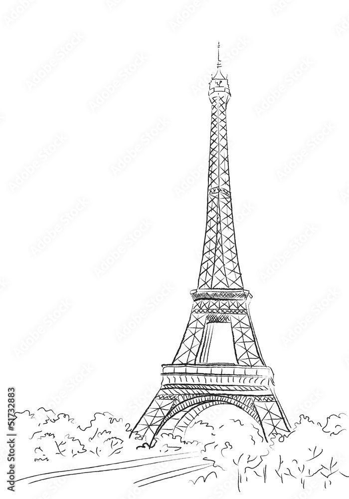 Paris, background with the Eiffel tower