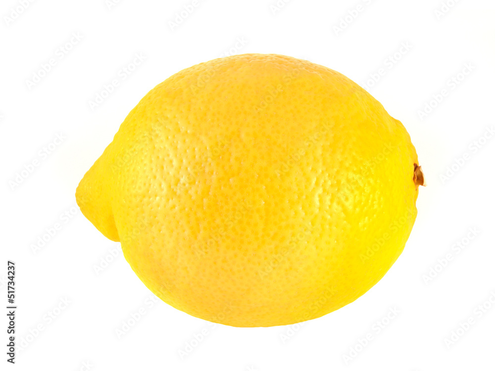Isolated yellow lemon on a white background. Isolated yellow lemon on a white background.