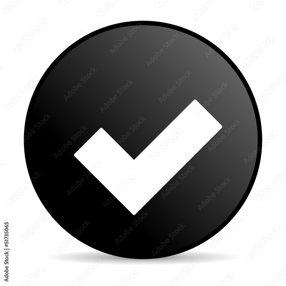 accept black circle web glossy icon accept black circle web glossy icon