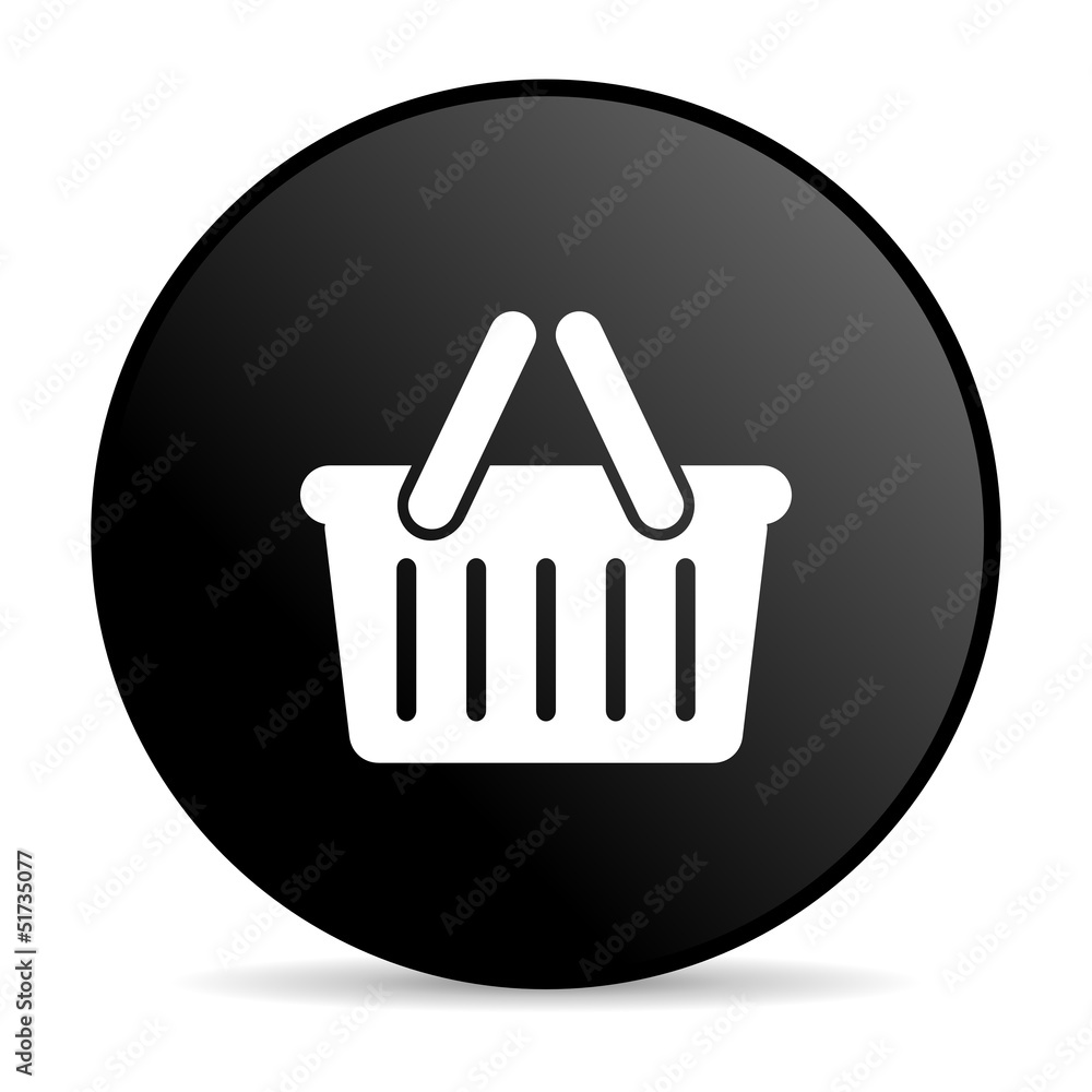shopping cart black circle web glossy icon shopping cart black circle web glossy icon