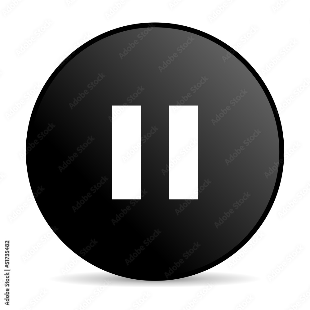 pause black circle web glossy icon pause black circle web glossy icon