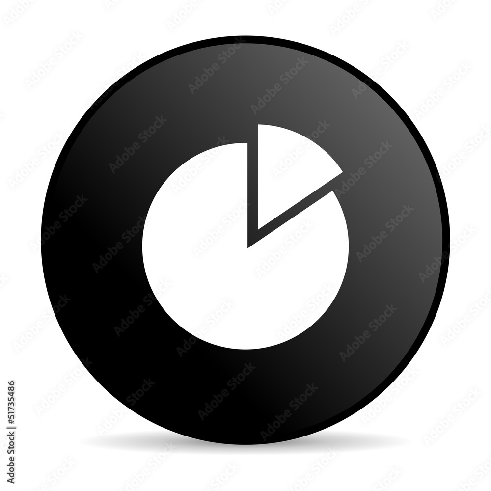 chart black circle web glossy icon chart black circle web glossy icon