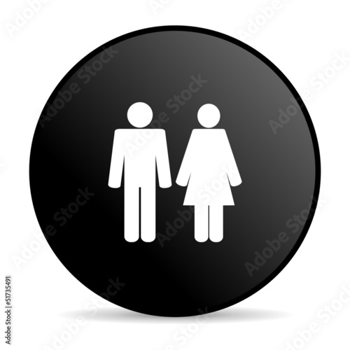 couple black circle web glossy icon