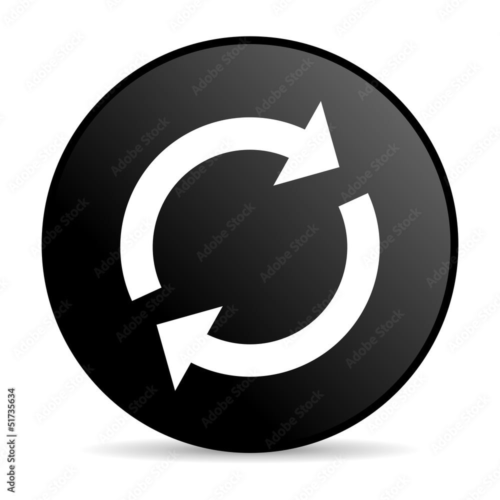 reload black circle web glossy icon reload black circle web glossy icon