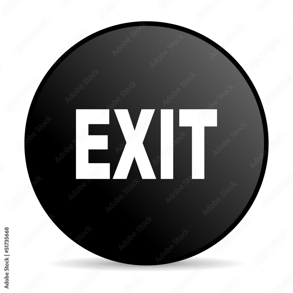 exit black circle web glossy icon exit black circle web glossy icon