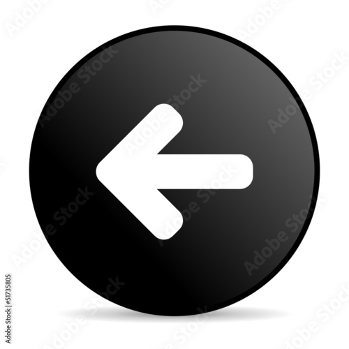 Free Download arrow left black circle web glossy icon - GFXLoad