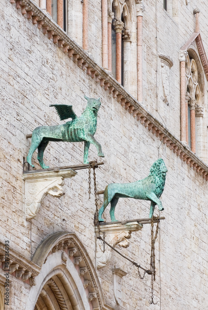 Il Grifo e il Leone, simboli di Perugia