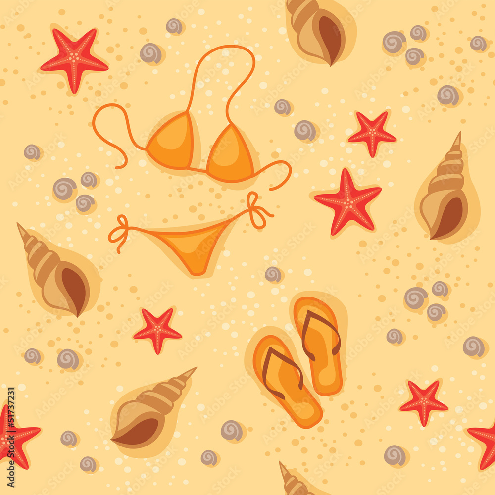 Summer beach seamless pattern Summer beach seamless pattern