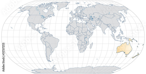 Karte von Australien Ozeanien und der Welt
