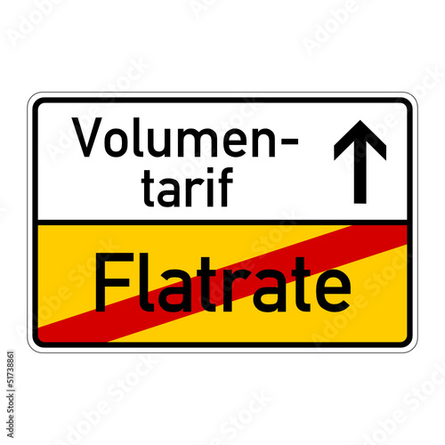 ortsschild flatrate volumentarif I