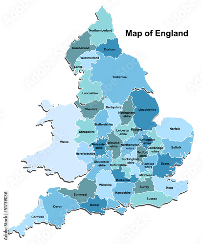 Map of England photo