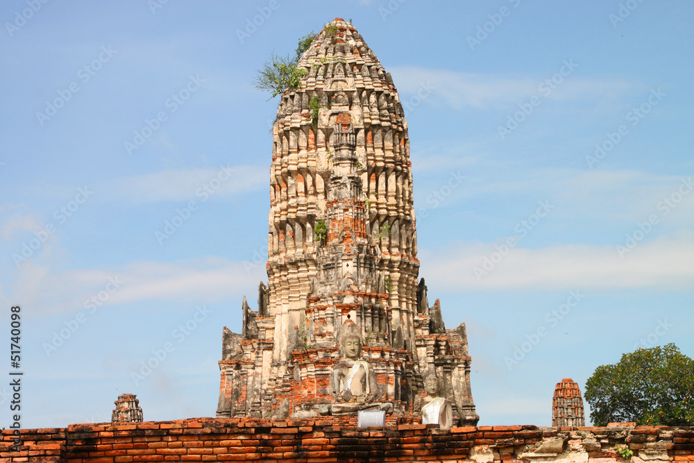Old pagoda at Wat Chaiwattanaram, Ayutthaya, Thailand