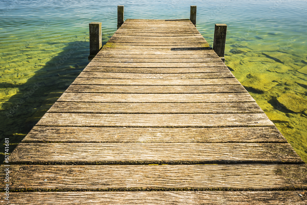 Jetty of weathered wood Jetty of weathered wood