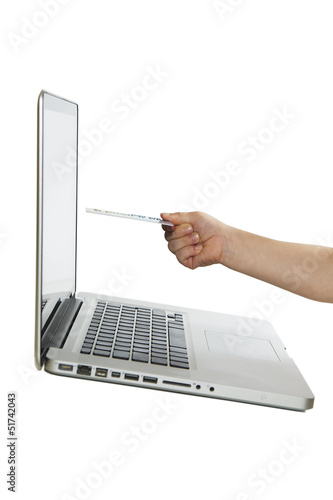 Little kid buying online