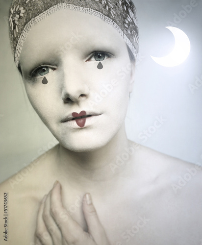 Cuadro en lienzo Pierrot Lunaire