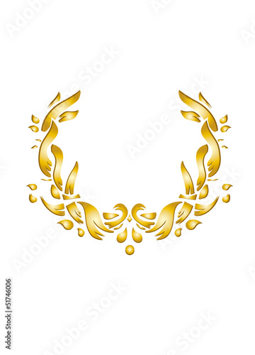 goldener floraler Kranz