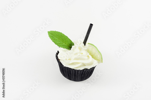 Cupcake isolated on white background photo