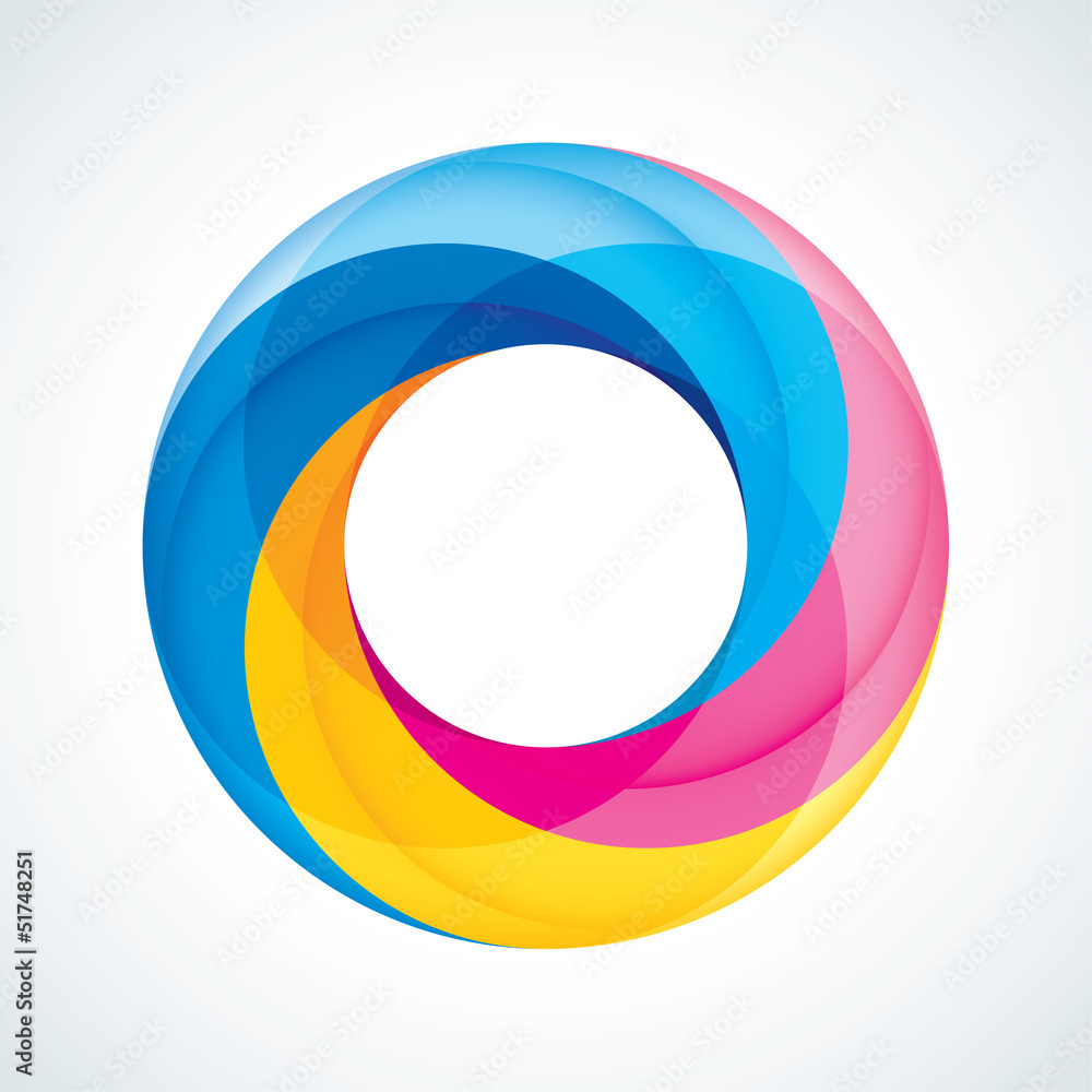 Abstract Infinite loop logo template. Corporate icon. 4 Pieces S Abstract Infinite loop logo template. Corporate icon. 4 Pieces S