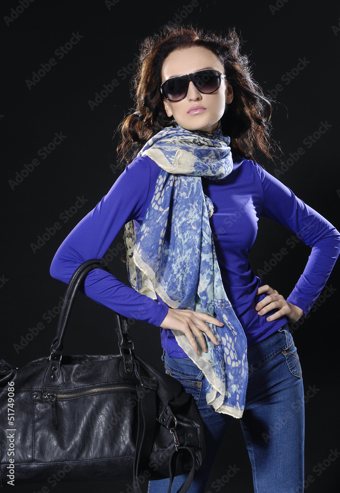 fashion woman portrait wearing sunglasses