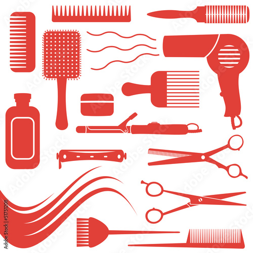 Hairdressing related symbols 1