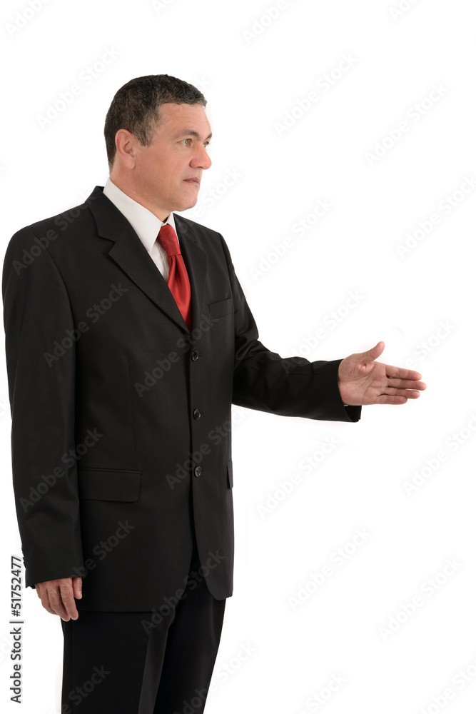Aged businessman making various gestures isolated Aged businessman making various gestures isolated