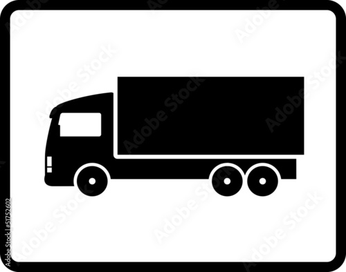 black shipping truck