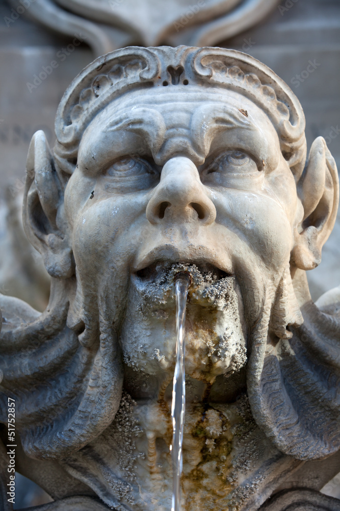 Obraz premium the baroque fountain in the Piazza della Rotonda Rome, Italy