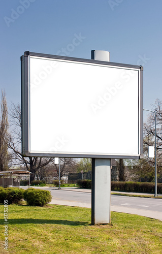 Blank billboard