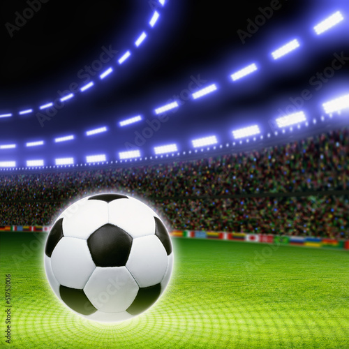 Soccer ball, stadium © IgorZh