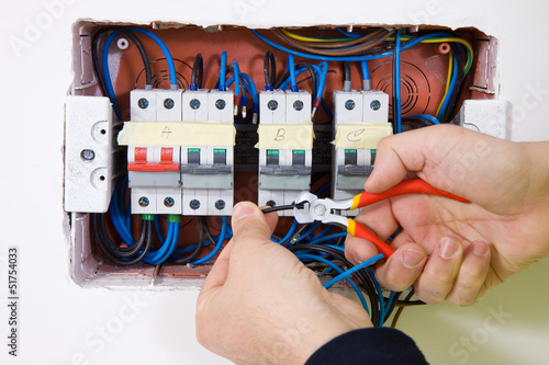 Obraz na płótnie electrician w salonie