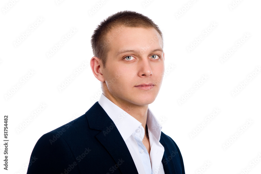 Closeup portrait of young success businessman Closeup portrait of young success businessman