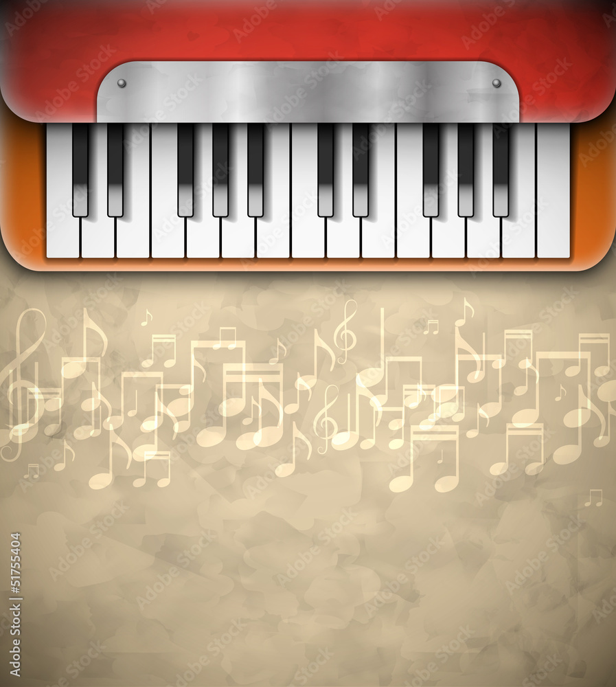 Fototapeta premium Background with piano