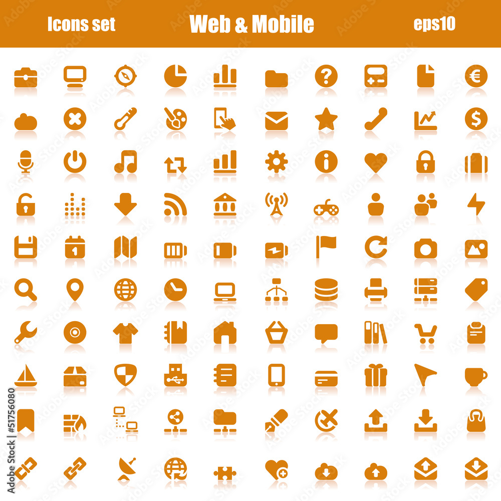 web mobile orange reflex