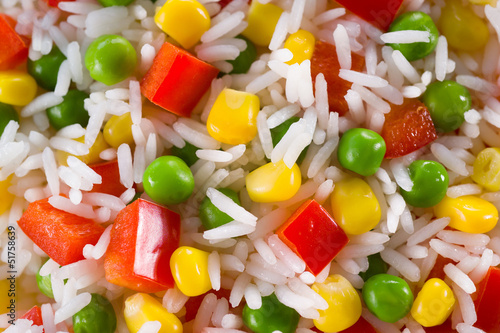 rice with vegetable. food background © Tim UR