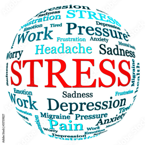 Stress related text arrangement photo