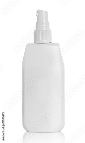 white spray bottle isolated