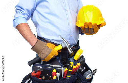 Wallpaper Mural Worker with a tool belt. Torontodigital.ca