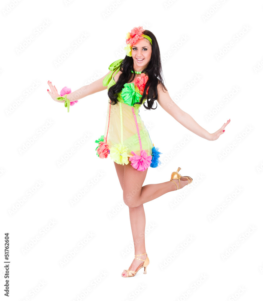 beautiful carnival dancer woman dancing beautiful carnival dancer woman dancing