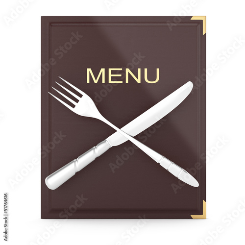 menu book and cutlery