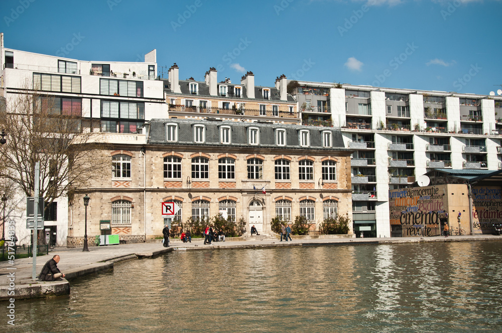 quai de Seine canal de l'Ourcq à Paris