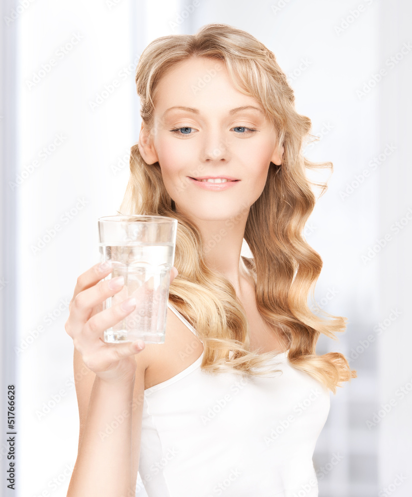 woman with glass of water woman with glass of water