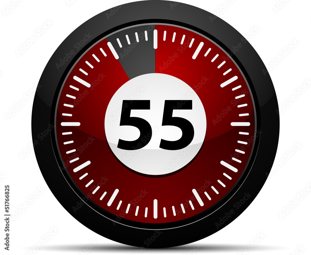 55 Minutes Timer Stock Vector | Adobe Stock