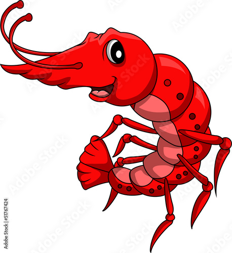 cute shrimp cartoon