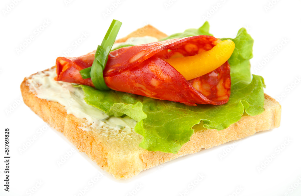 Salami rolls with paprika pieces inside, Salami rolls with paprika pieces inside,